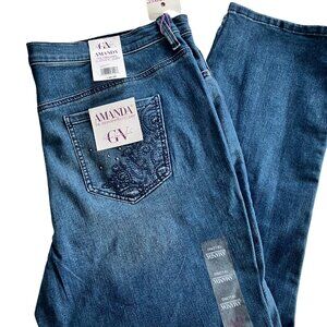 NWT Gloria Vanderbilt "Amanda" Slimming Jeans Size: 18 Long
